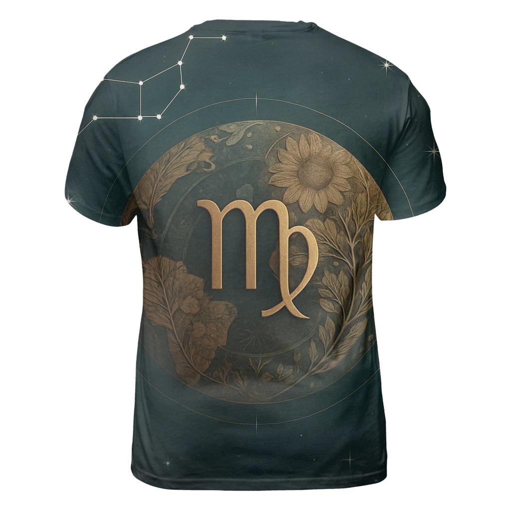 Virgo Harvest Star Mandala statement graphic shirts