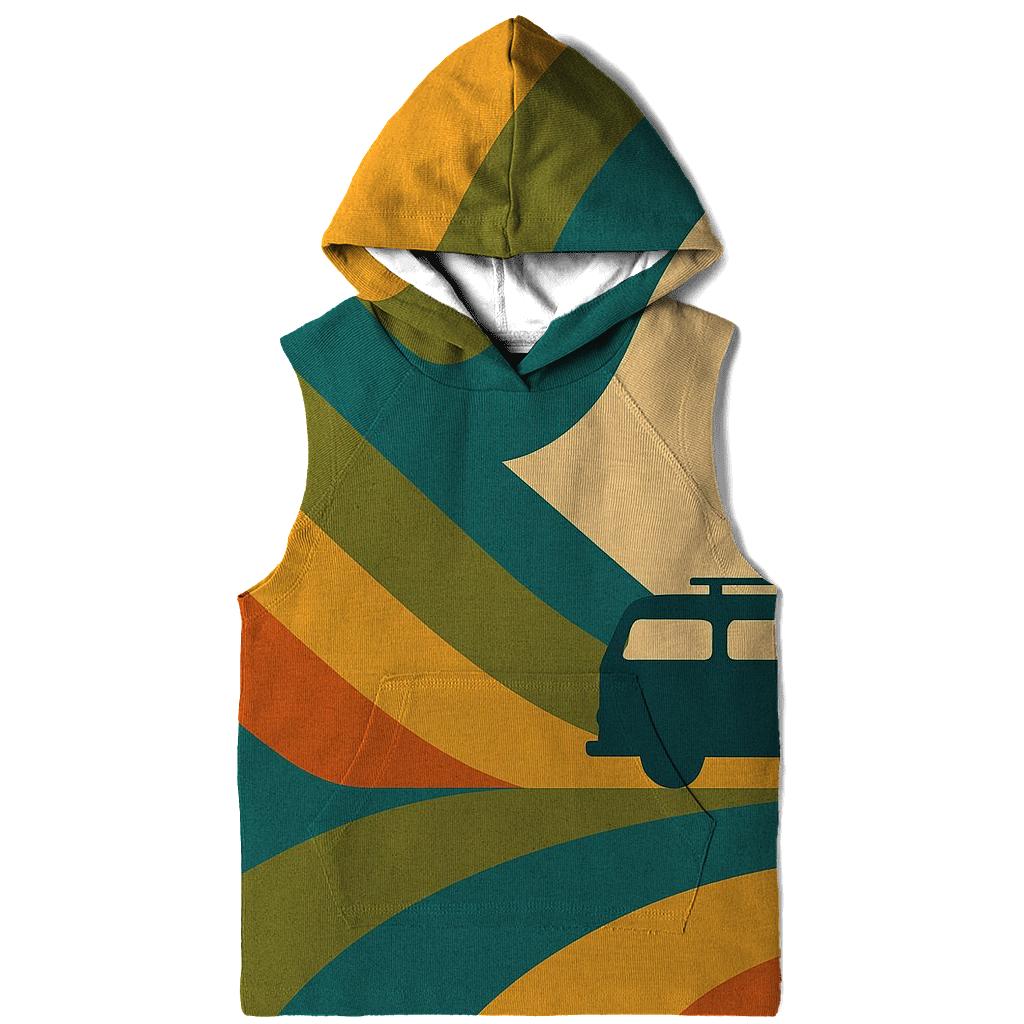 Burnt Orange Groove Waves hoodies fashion