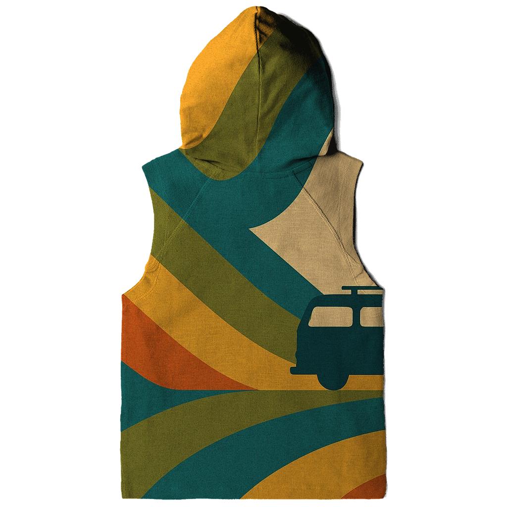 Burnt Orange Groove Waves hoodies fashion