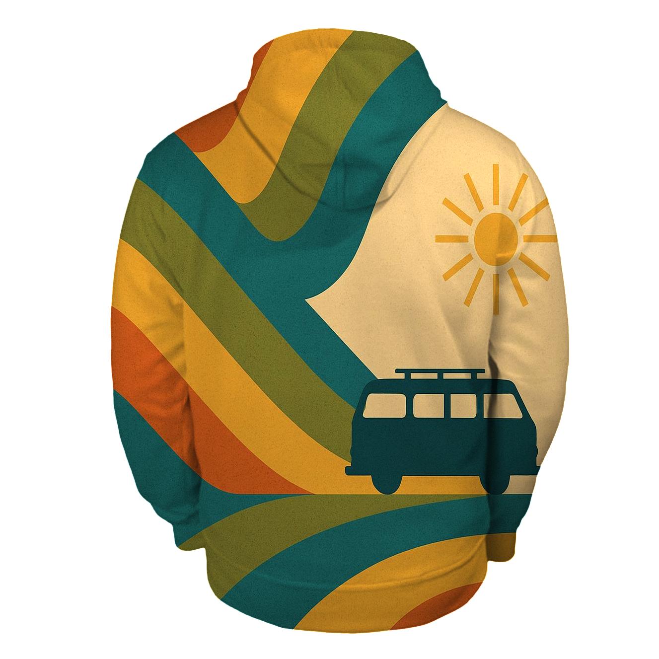 Burnt Orange Groove Waves hoodie trends