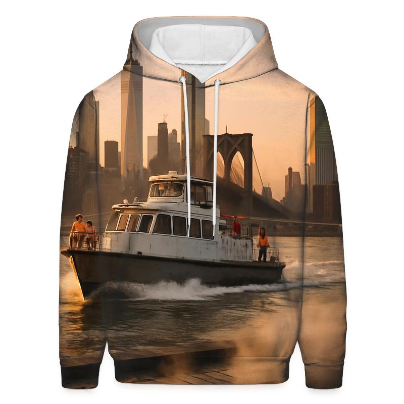 Dawn Over A Working Manhattan heavyweight hoodies