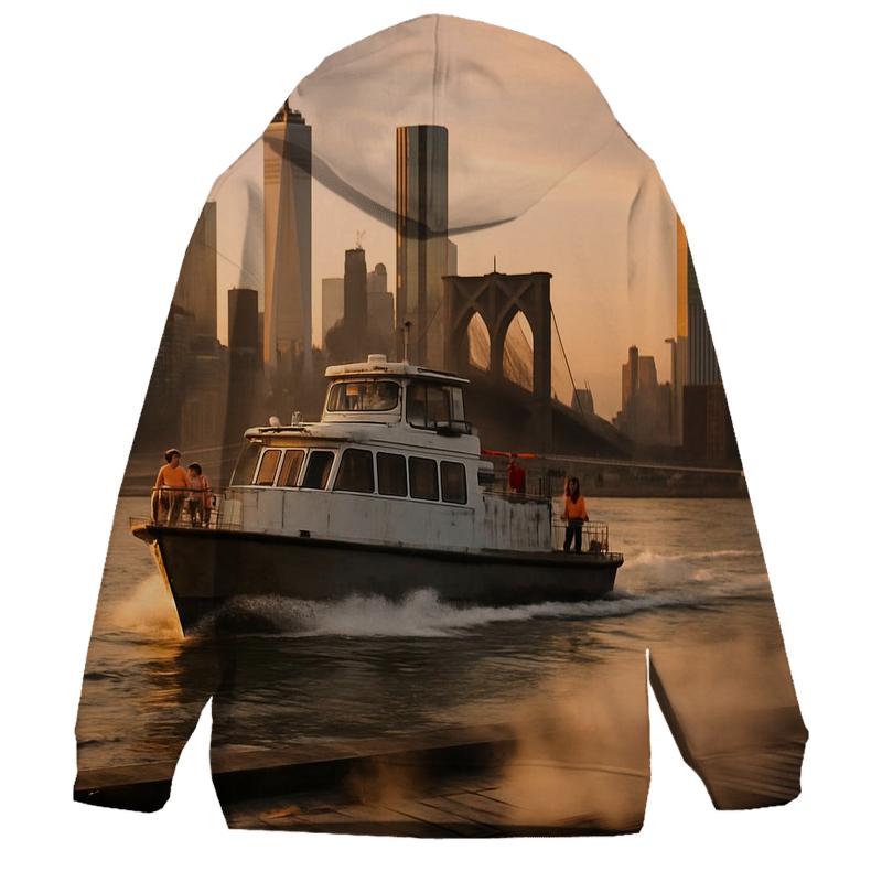 Dawn Over A Working Manhattan heavyweight hoodies