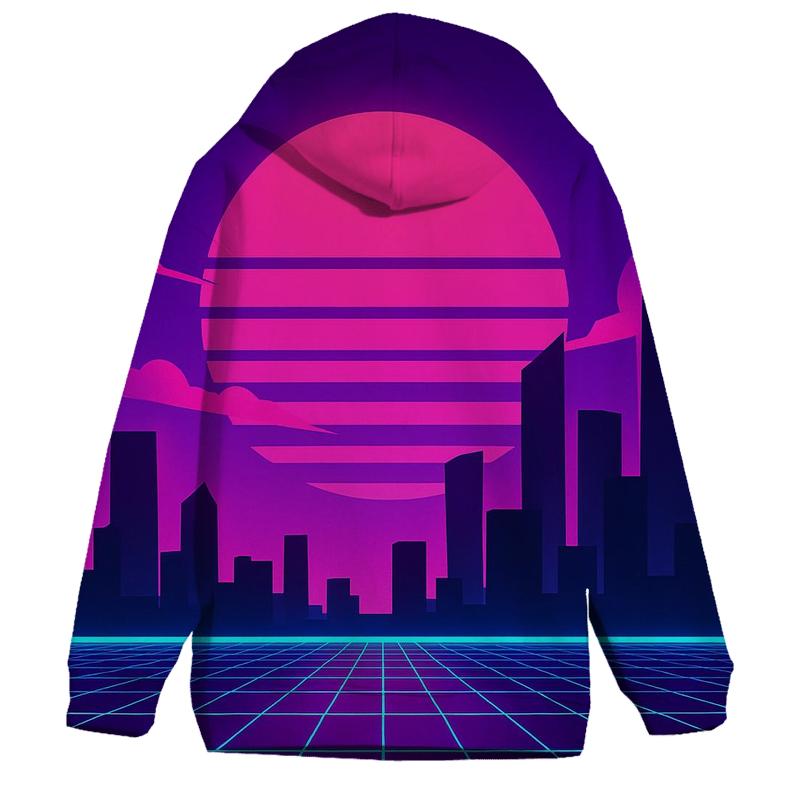 Neon Skyline Mirage printed hoodies