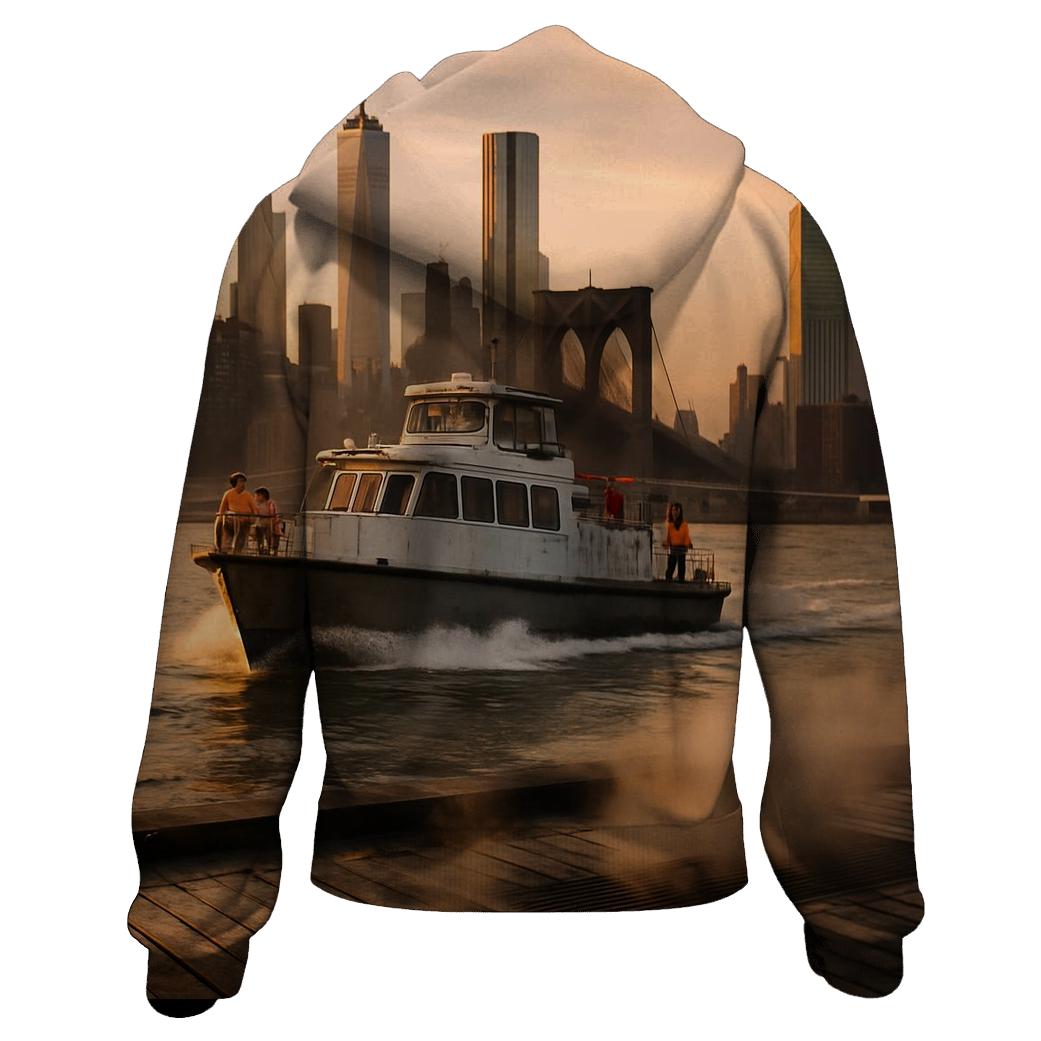 Dawn Over A Working Manhattan pullover hoodies