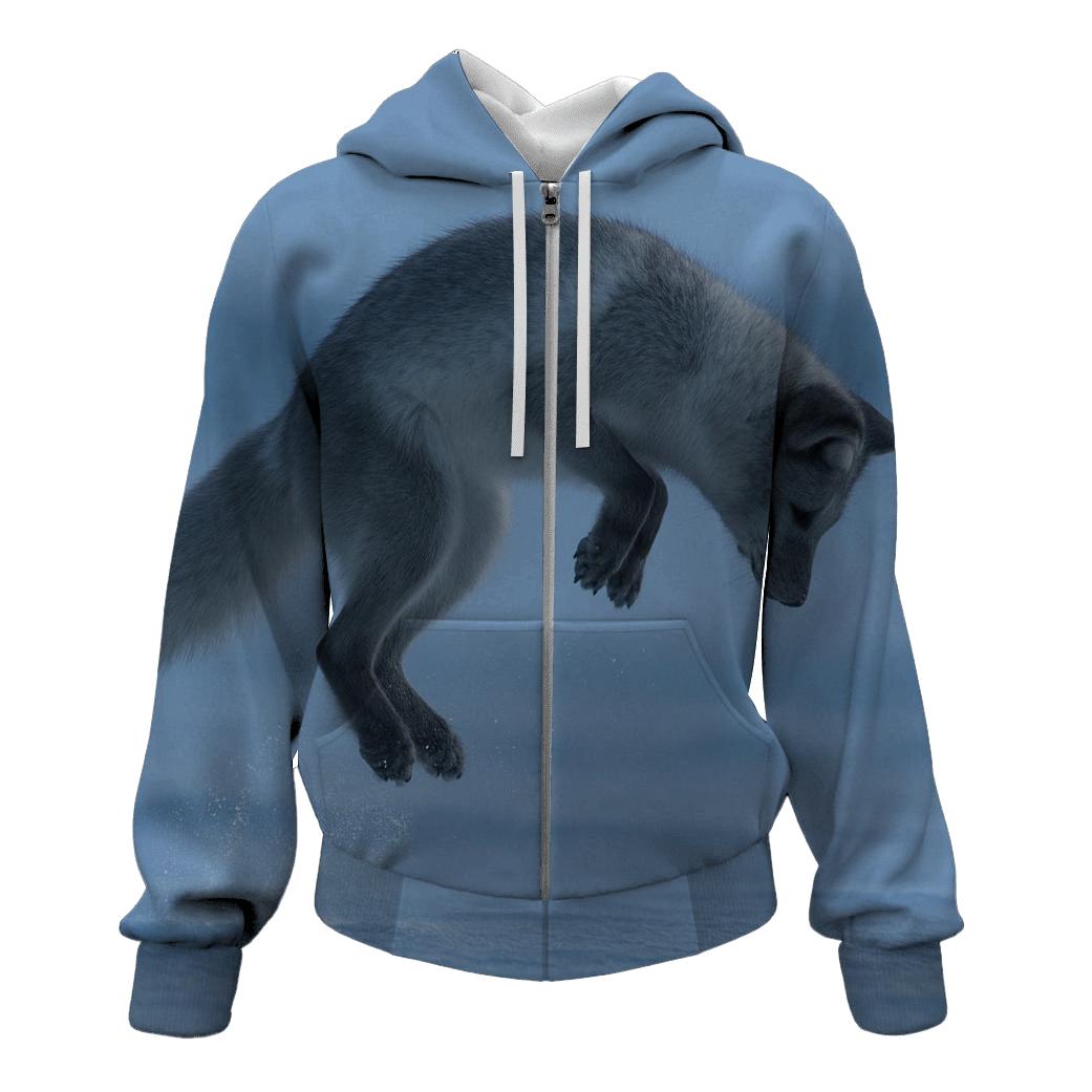 Tundra Pounce Arctic Fox custom hoodies