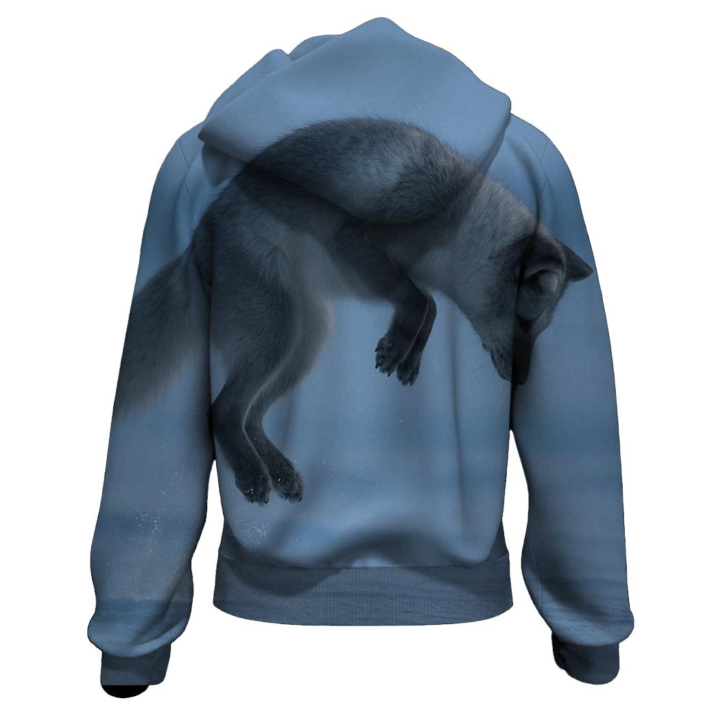Tundra Pounce Arctic Fox custom hoodies