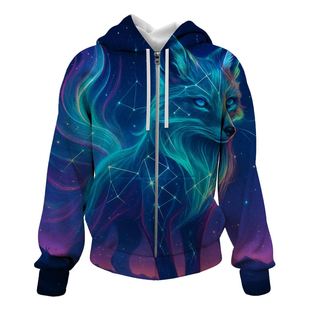 Quantum Aurora Fox custom hoodies