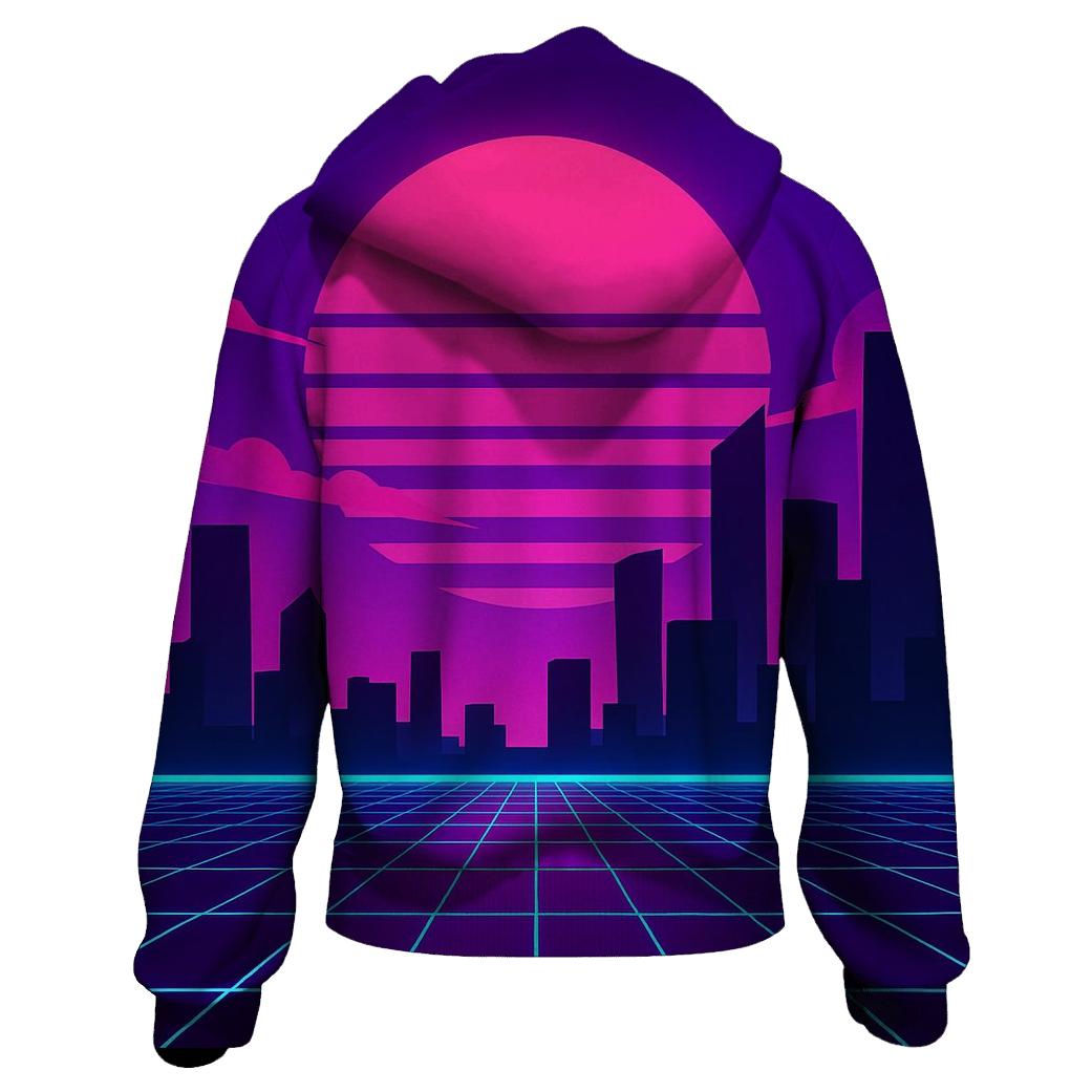 Neon Skyline Mirage designer hoodies