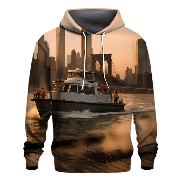 Dawn Over A Working Manhattan premium hoodies