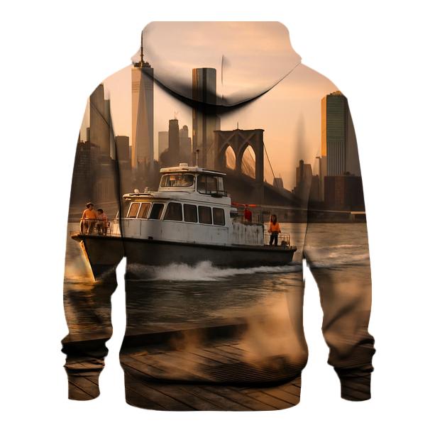 Dawn Over A Working Manhattan premium hoodies