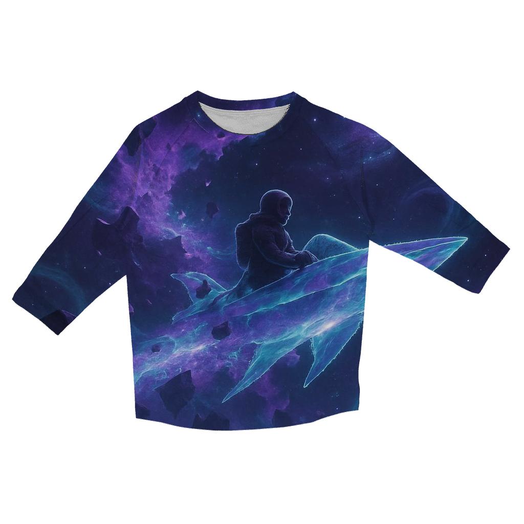 Auroral Ship Of Stars designer 3/4 sleeve blouses