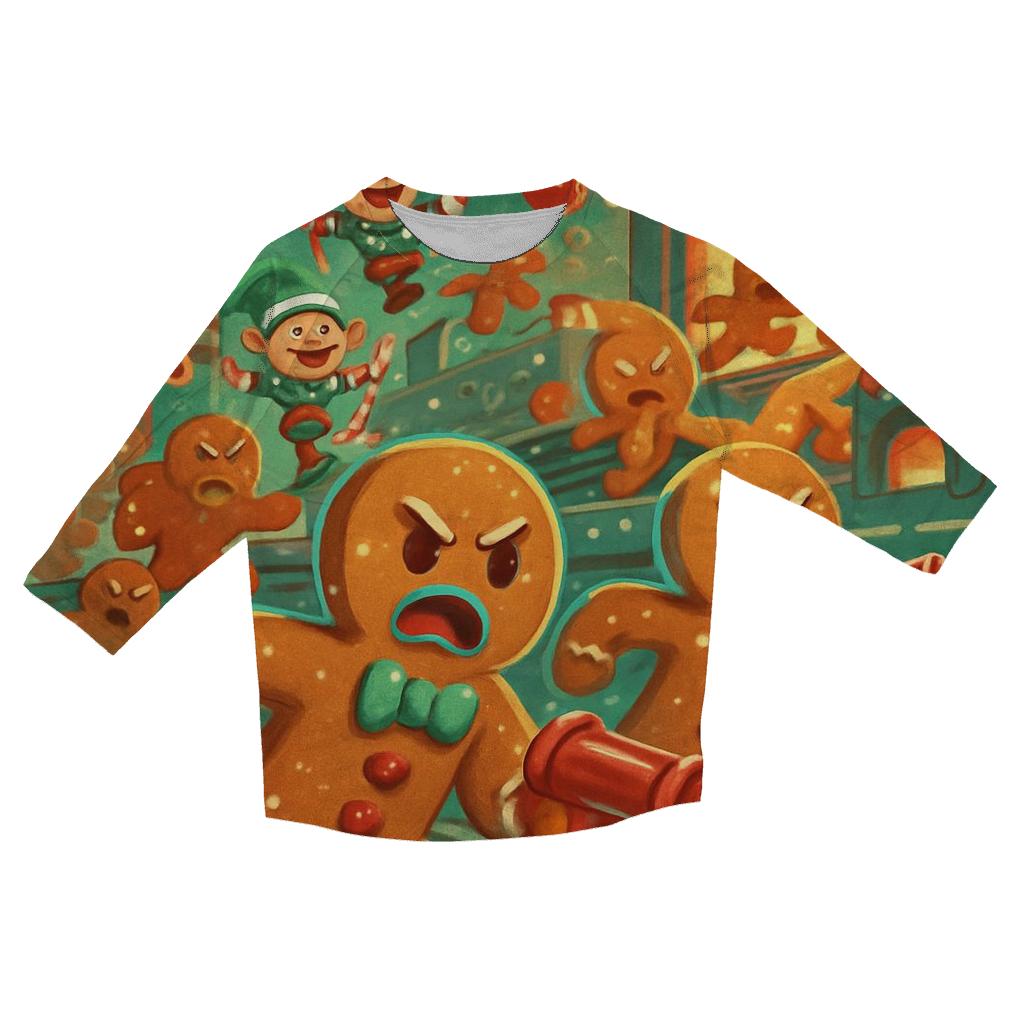 Gingerbread Workshop Riot fashion 3/4 sleeve shirts