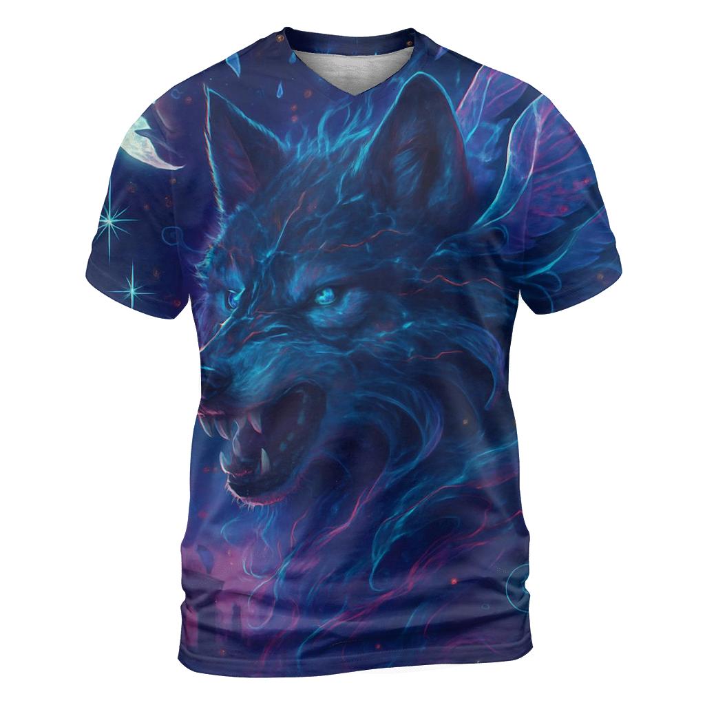 Nebula Sentinel Wolf unique graphic print tees