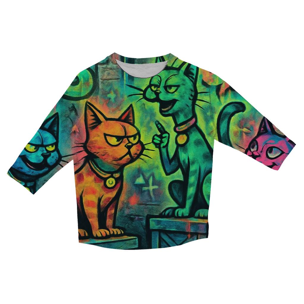 Graffiti Alley Council fashion 3/4 sleeve shirts
