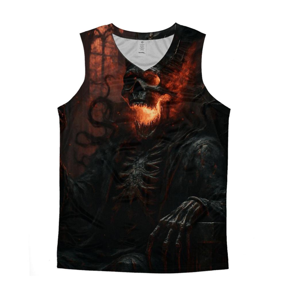 Ashen Skull Sovereign graphic print tank tops