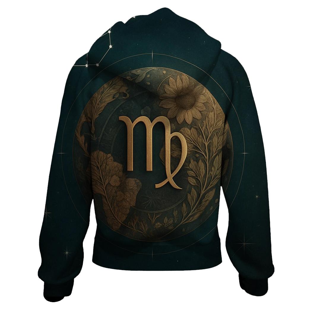 Virgo Harvest Star Mandala embroidered hoodies