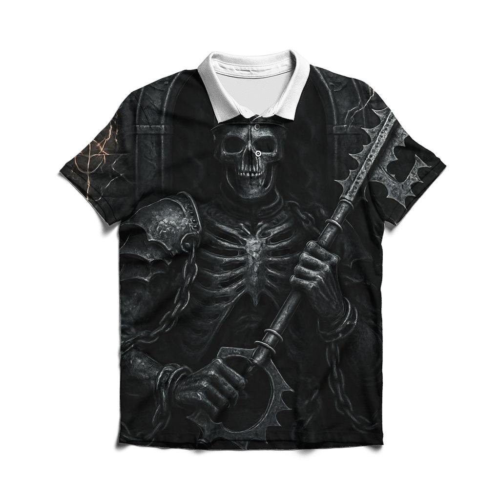 Iron Warden Of The Hollow Gate premium cotton polo shirts