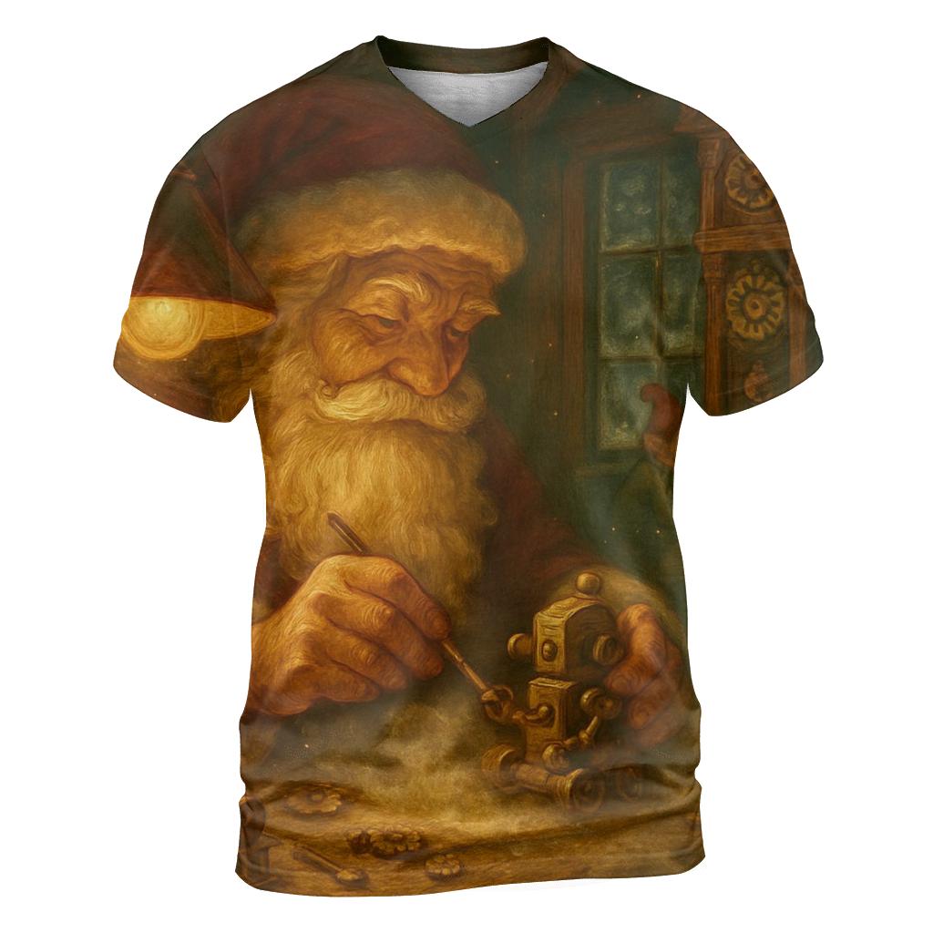 Workshop Clockwork Santa custom all-over print shirts