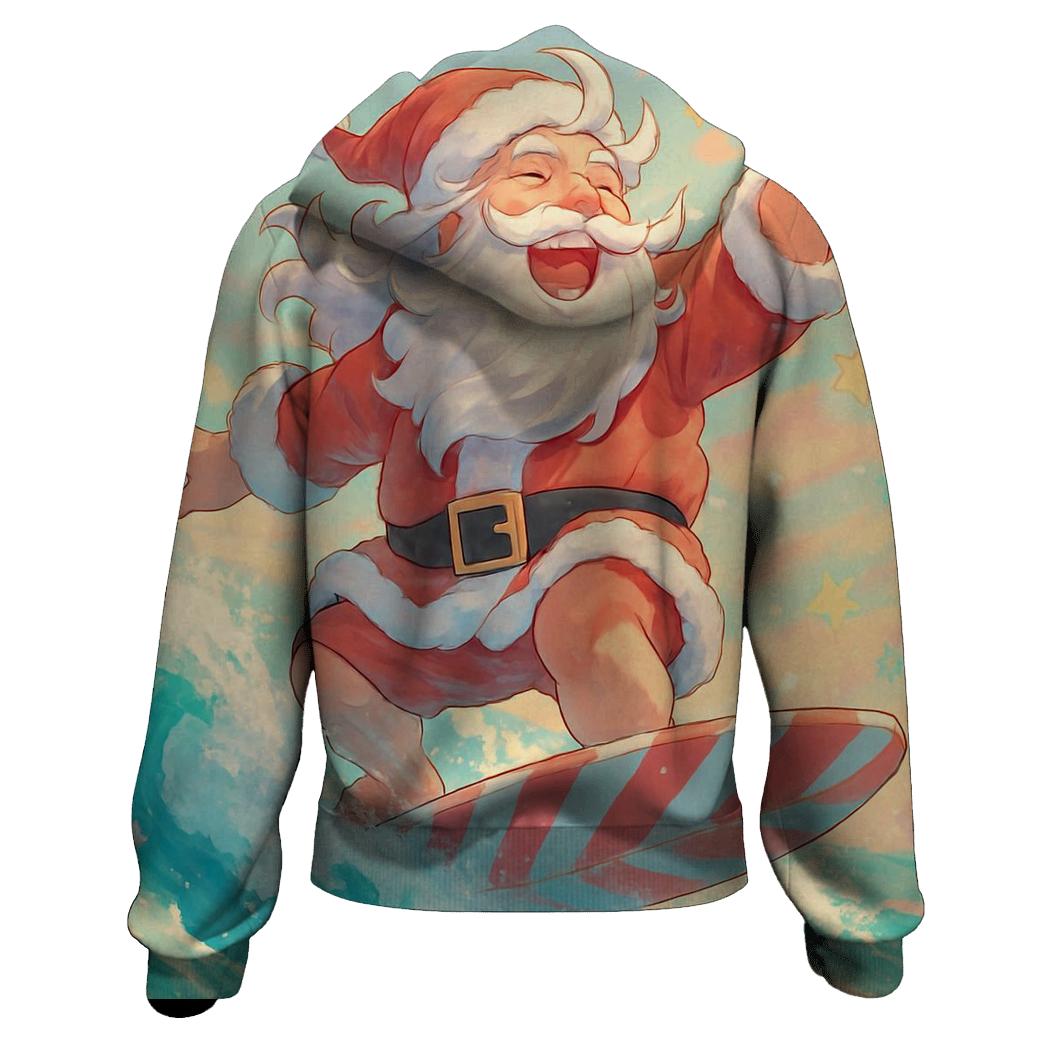 Surfboard Santa Sunshine lightweight hoodies
