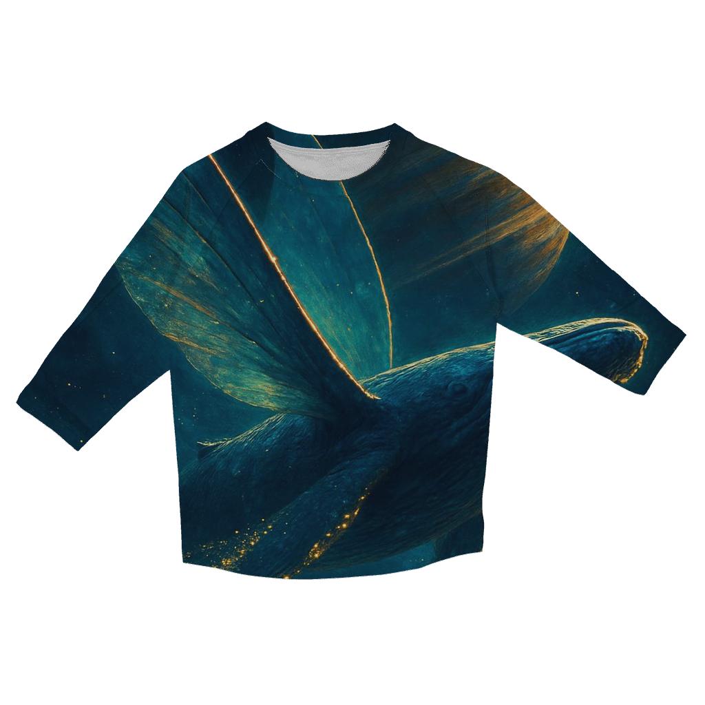 Random Solar Sail Whale custom 3/4 sleeve shirts
