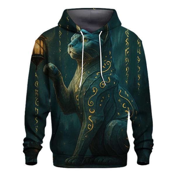 Mystic Guardian Cat Totem designer hoodies