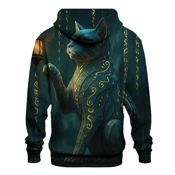 Mystic Guardian Cat Totem designer hoodies
