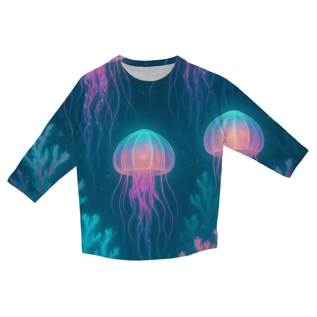 Random Electric Jelly Garden casual three quarter sleeve shirts