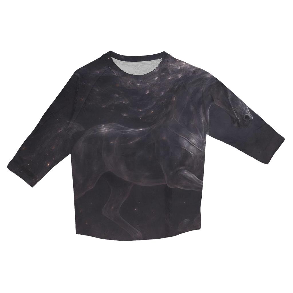 Random Phantom Carousel Horse stylish quarter sleeve tops