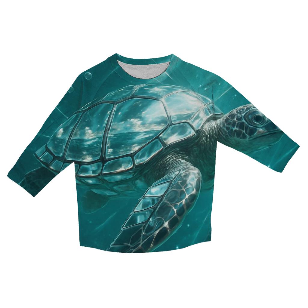 Random Mirror Reef Turtle personalized 3/4 sleeve tees