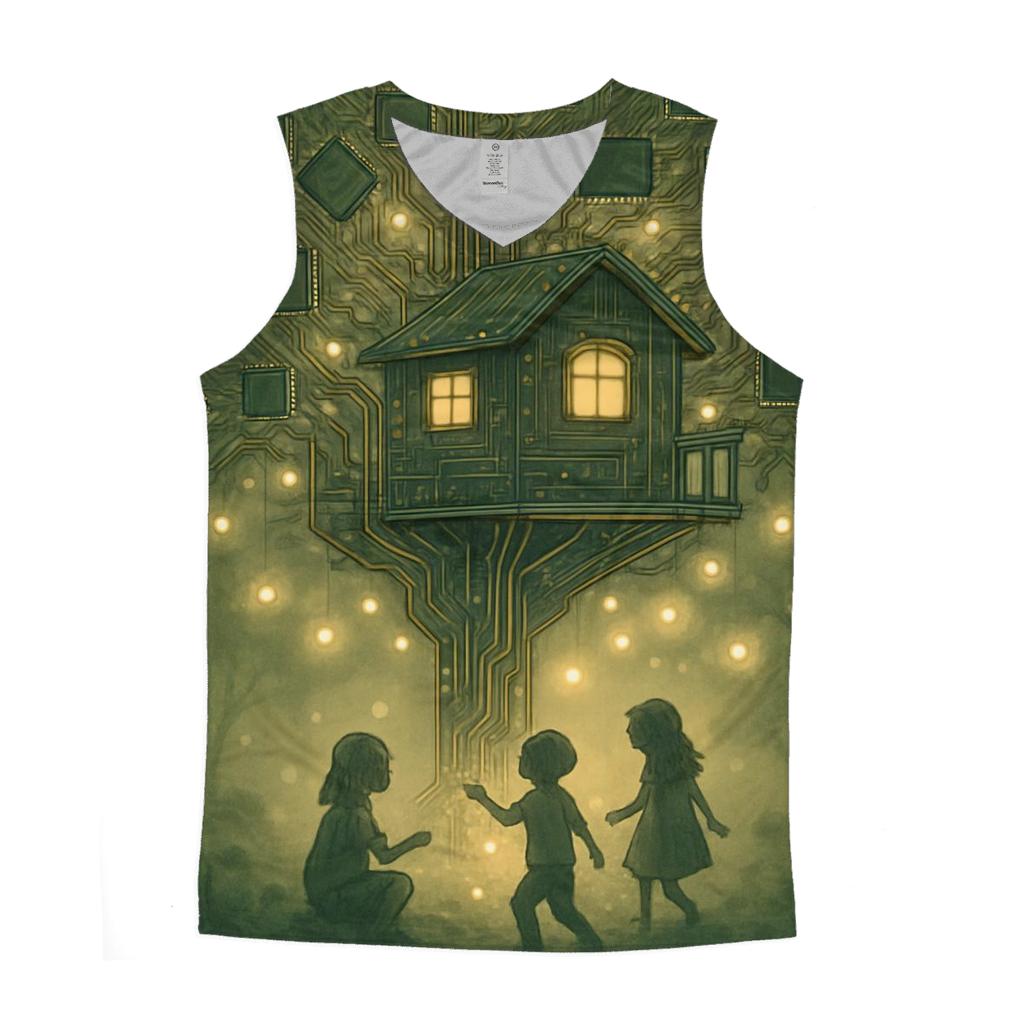 Random Circuit Treehouse trendy fitted tank tops