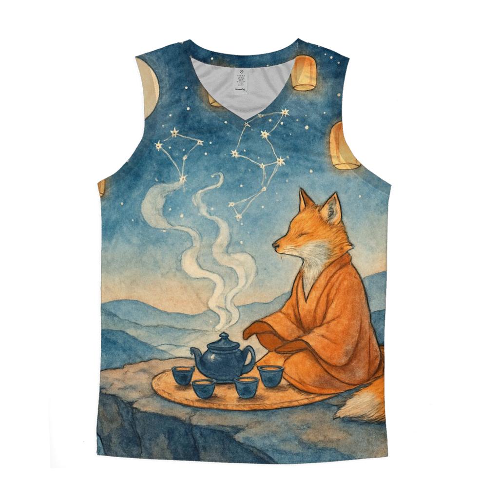 Random Moonlit Tea Fox sports performance tank tops