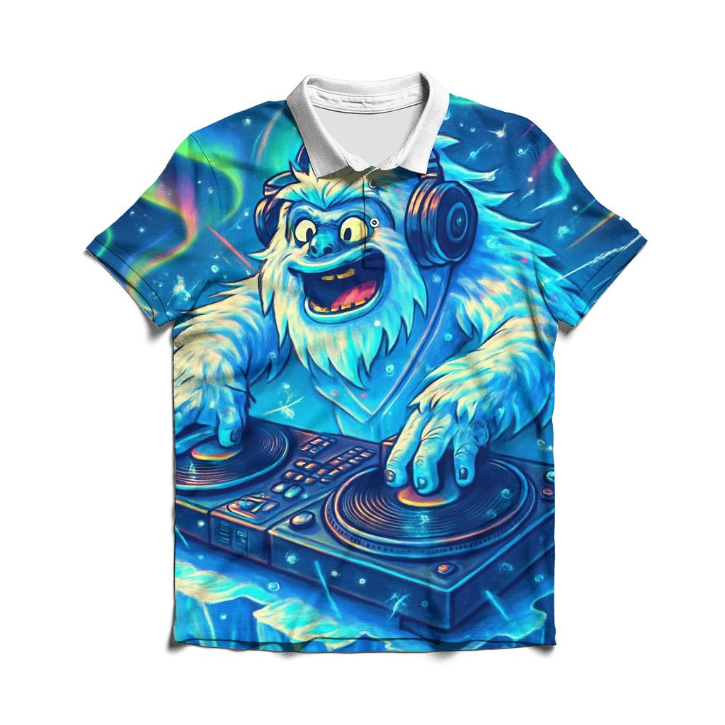 Random Mountain DJ Yeti casual sports polo shirts