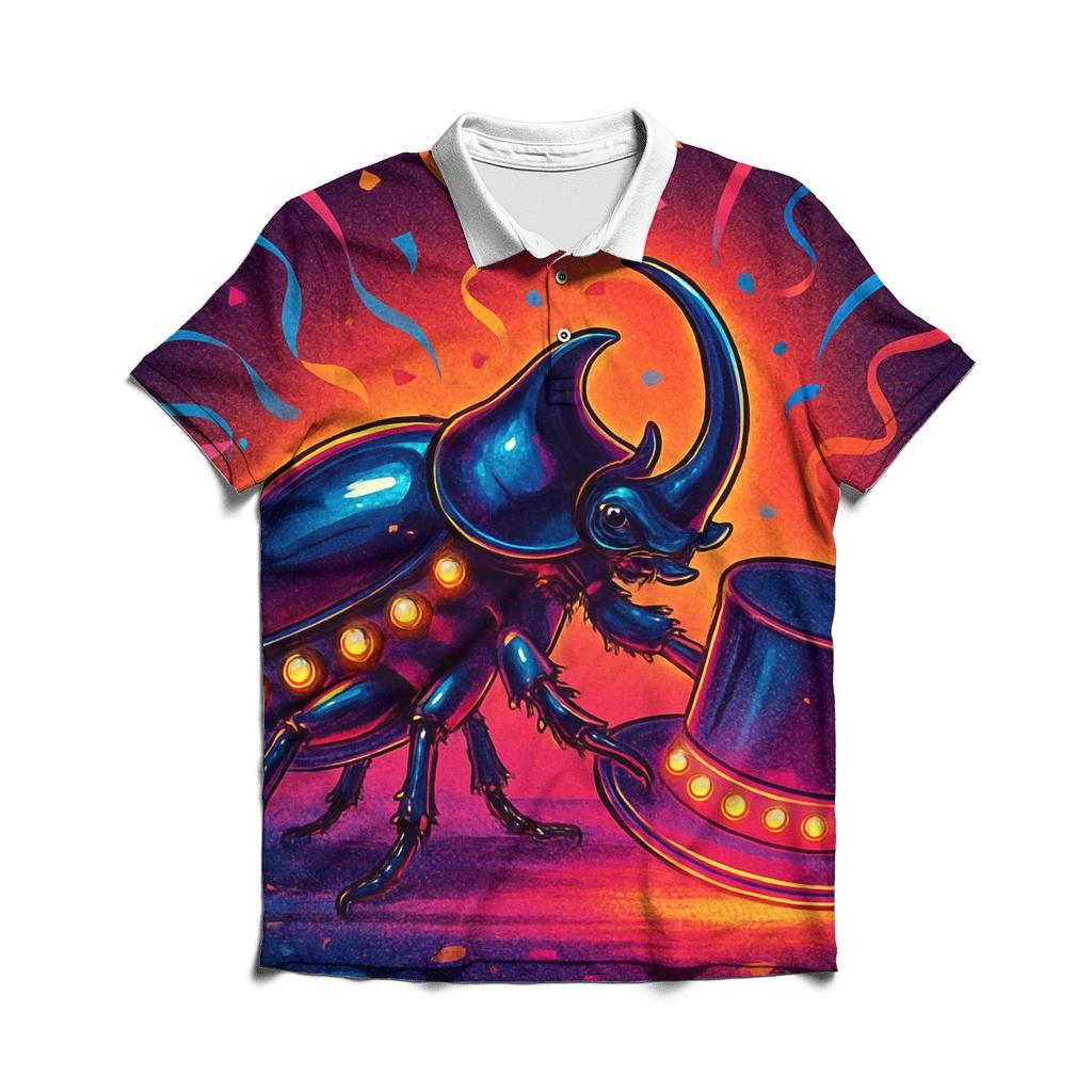 Random Neon Carnival Beetle classic pique polos