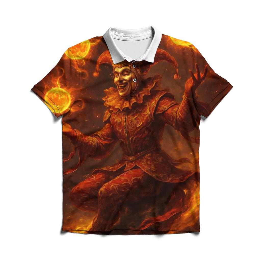 Random Solar Jester branded logo polo shirts