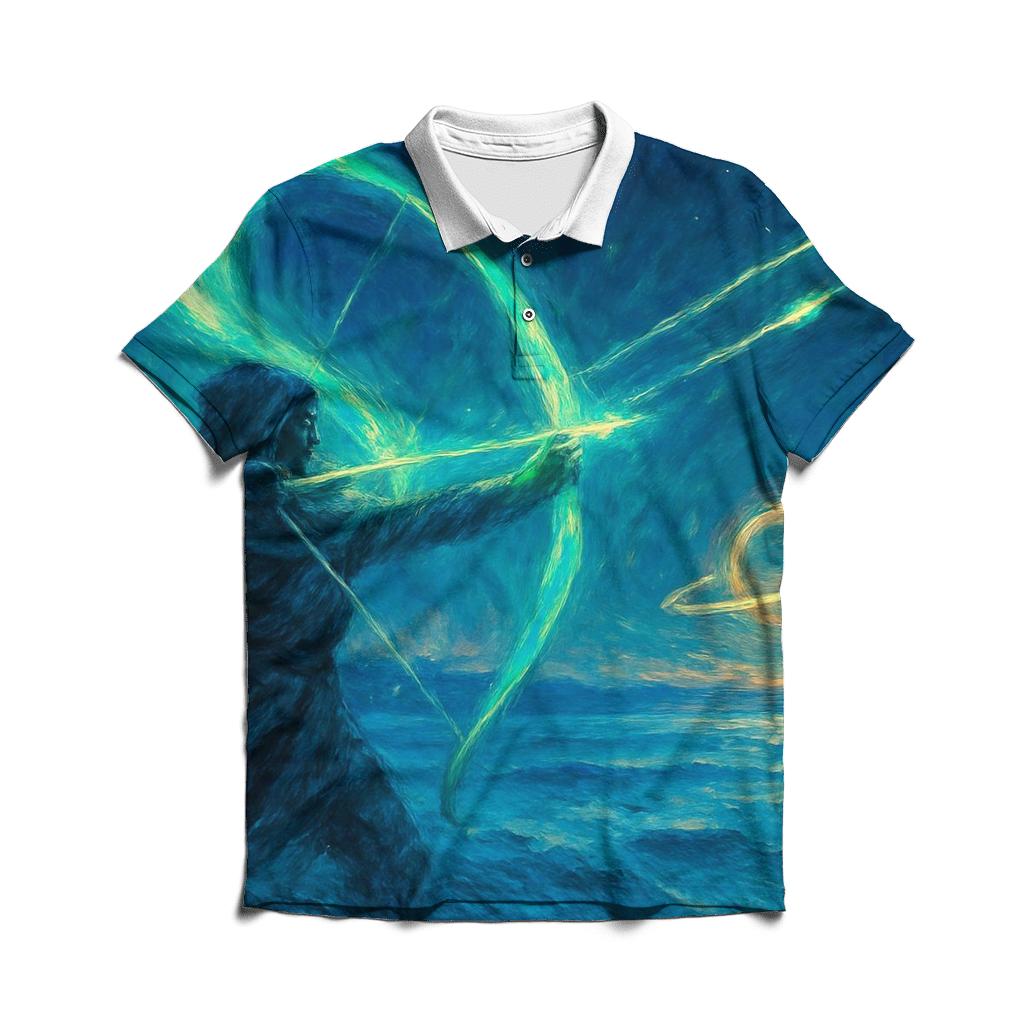 Random Aurora Archer embroidered polo tops