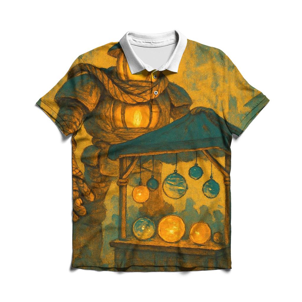 Random Lantern Market Golem premium cotton polo shirts