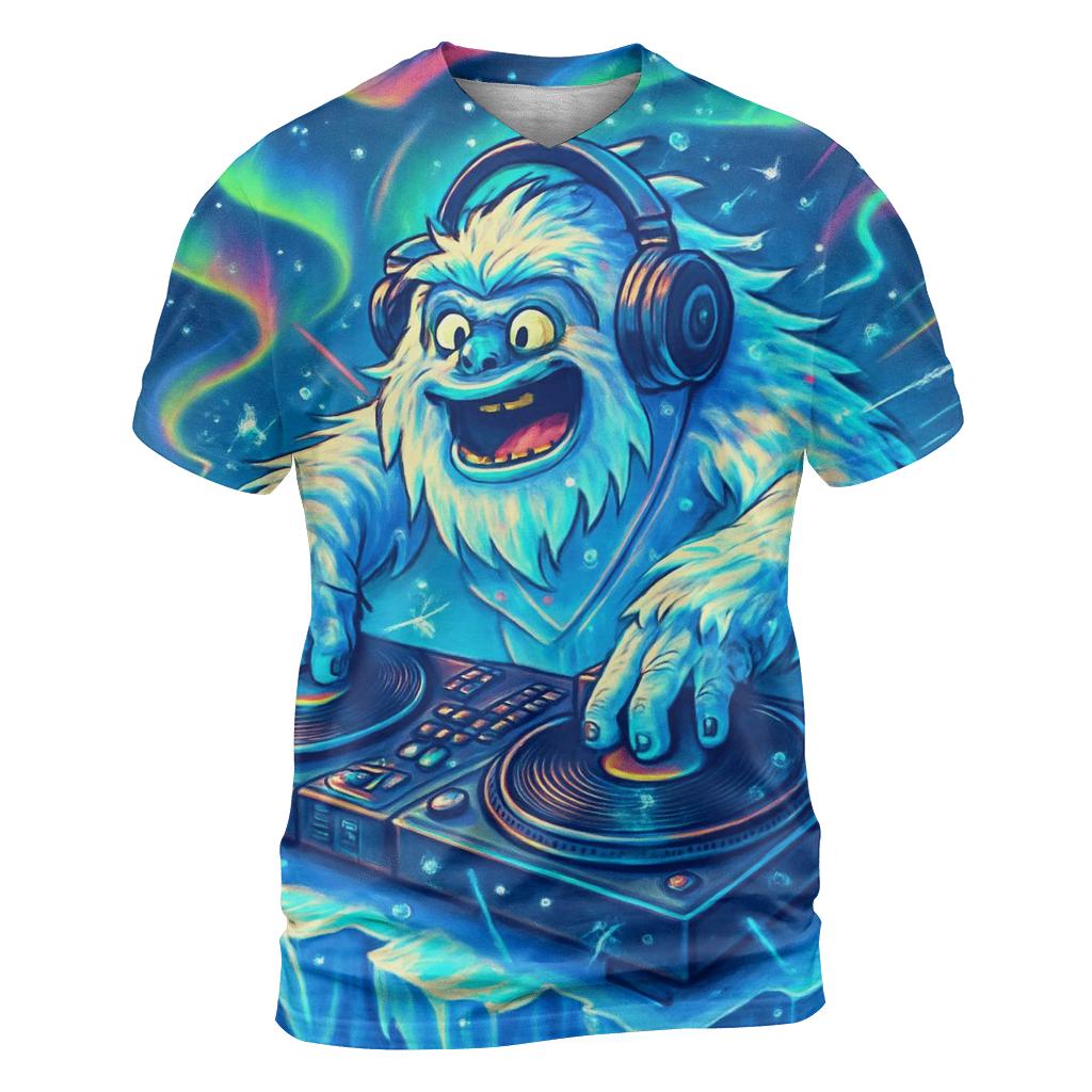 Random Mountain DJ Yeti unique graphic print tees