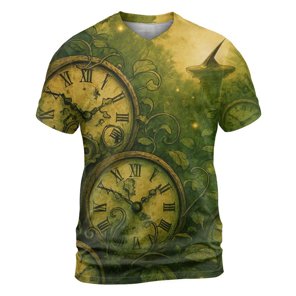 Random Clockface Garden designer pattern shirts