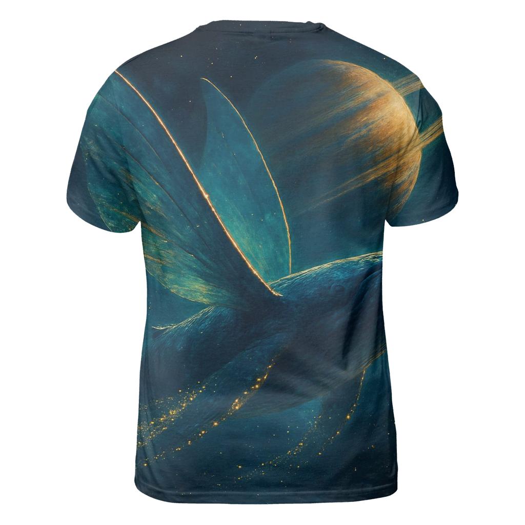 Random Solar Sail Whale vibrant all-over design tees