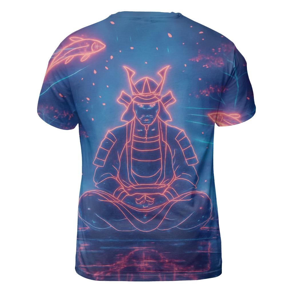 Random Neon Samurai Garden custom all-over print shirts