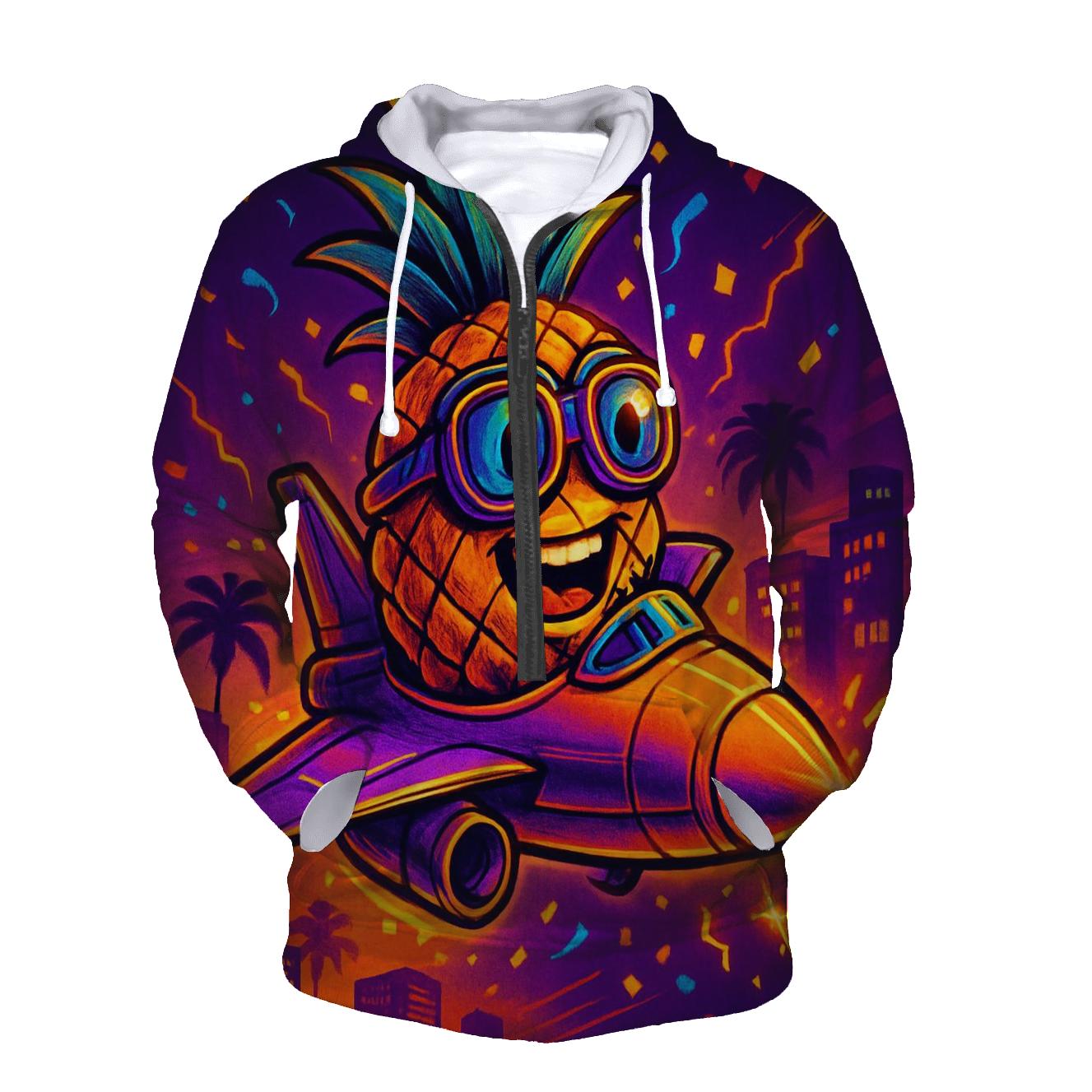 Random Neon Pineapple Pilot heavyweight hoodies