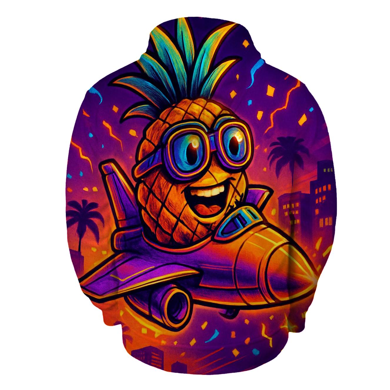 Random Neon Pineapple Pilot heavyweight hoodies