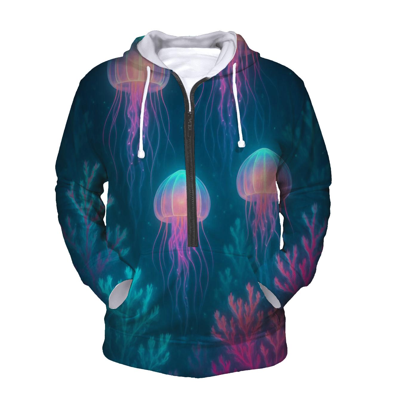 Random Electric Jelly Garden graphic hoodies