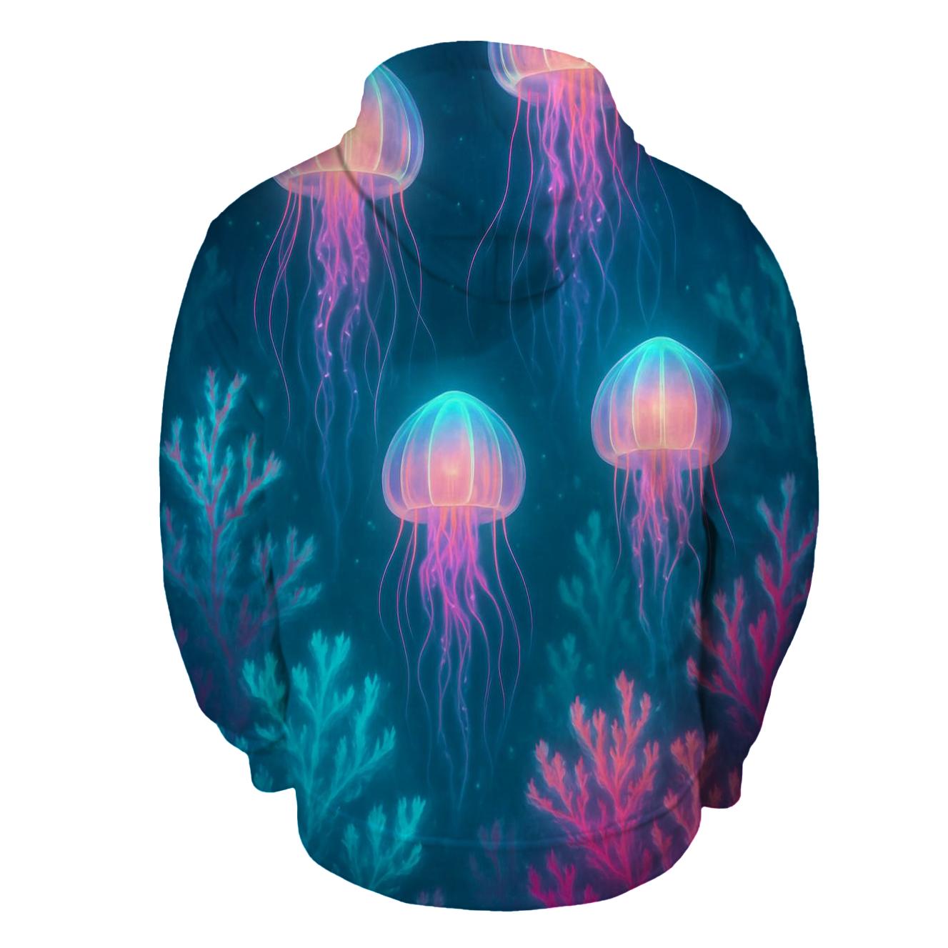Random Electric Jelly Garden graphic hoodies