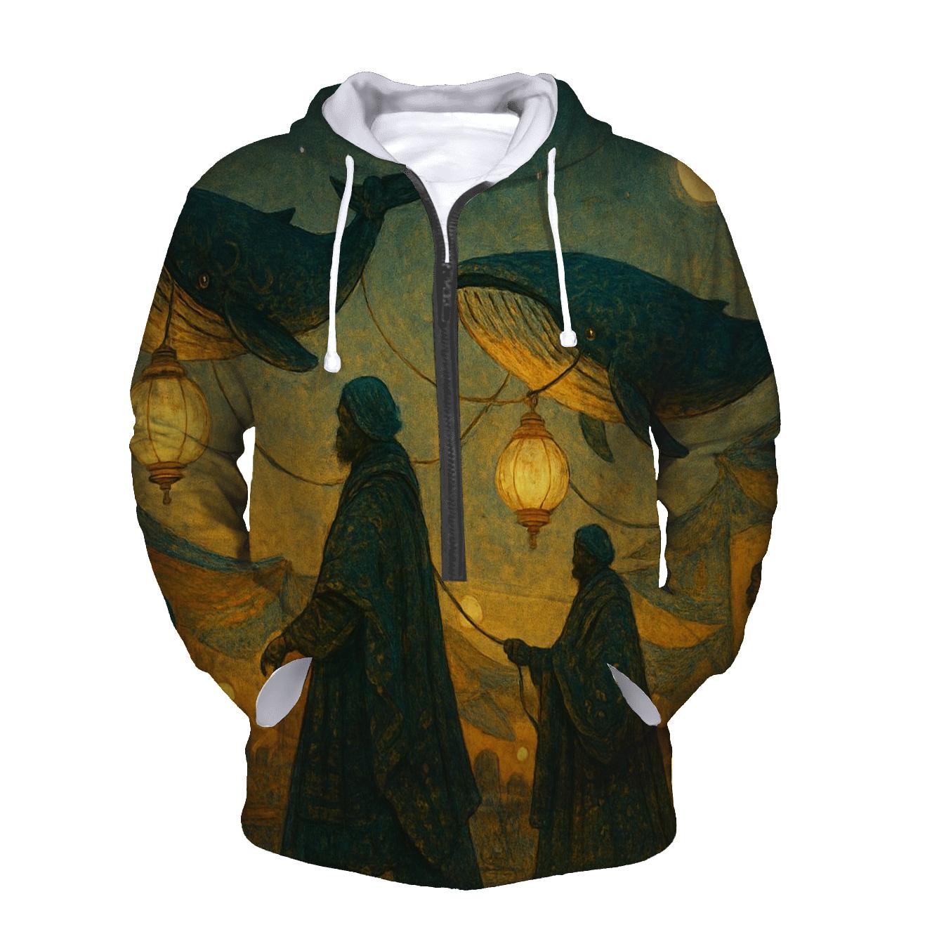 Random Lantern Whale Caravan heavyweight hoodies