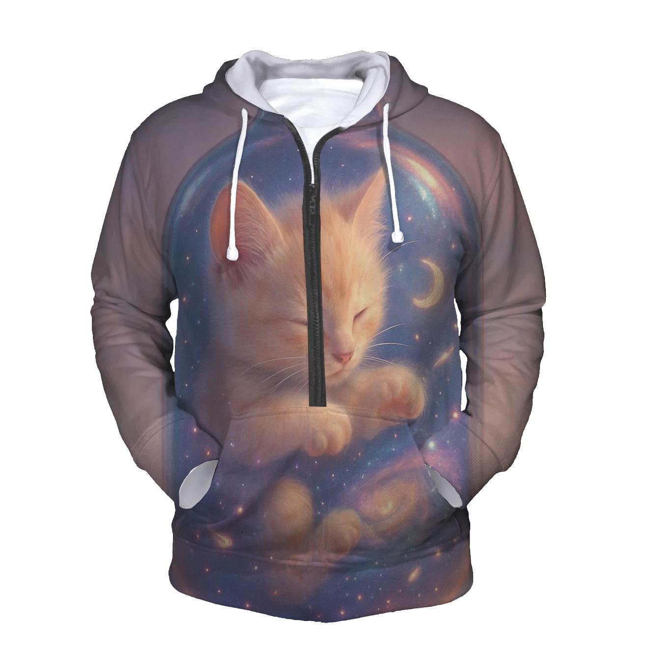 Random Pocket Universe Kitten printed hoodies