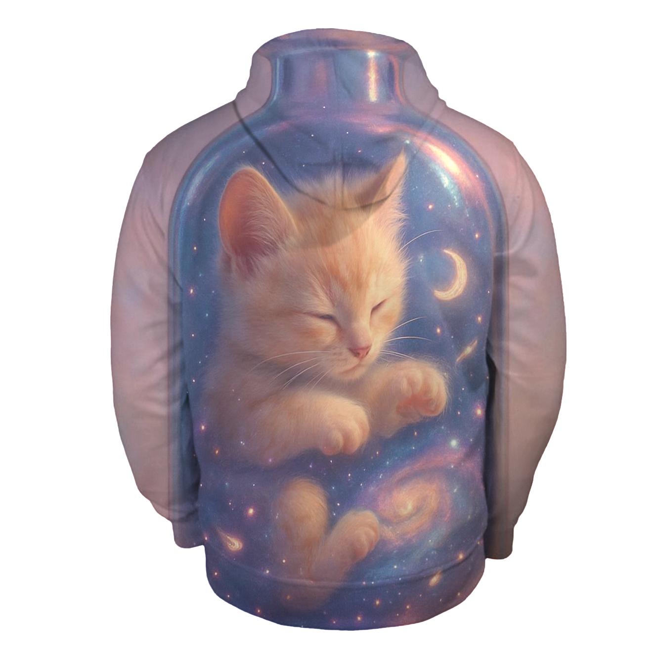 Random Pocket Universe Kitten printed hoodies