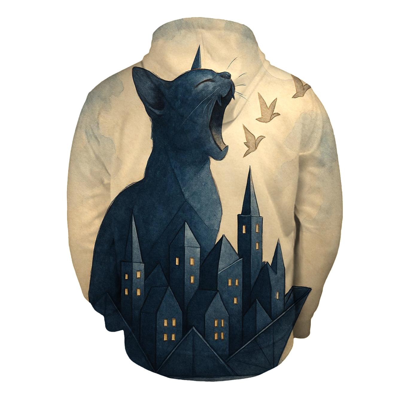 Random Folding Skyline Cat hoodie trends