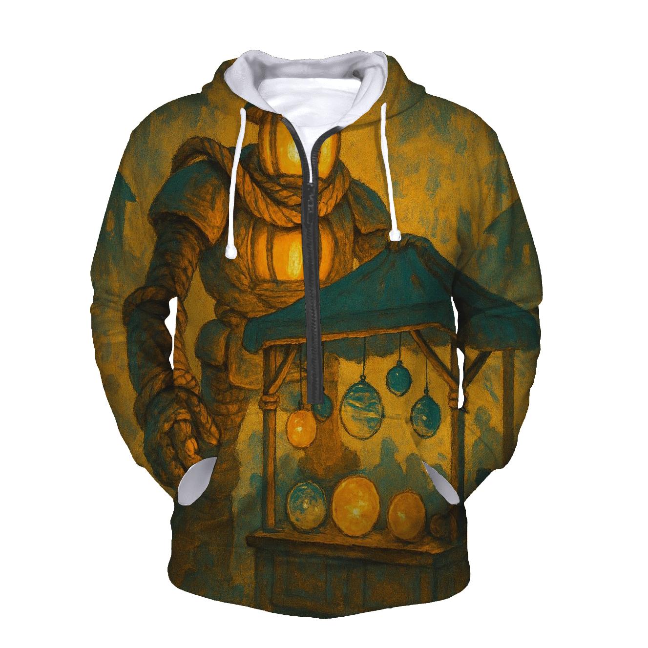 Random Lantern Market Golem zip-up hoodies