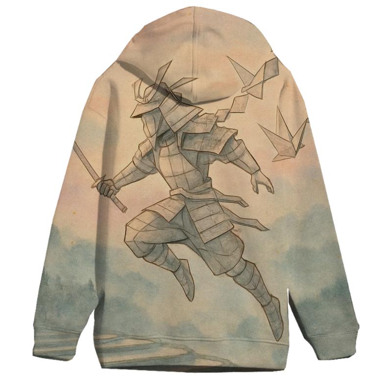 Random Paper Kite Samurai printed hoodies